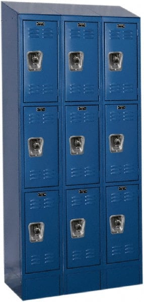 Hallowell - 9 Door, 3 Tier, Ready-Built Wardrobe & Box Lockers - Apex Tool & Supply