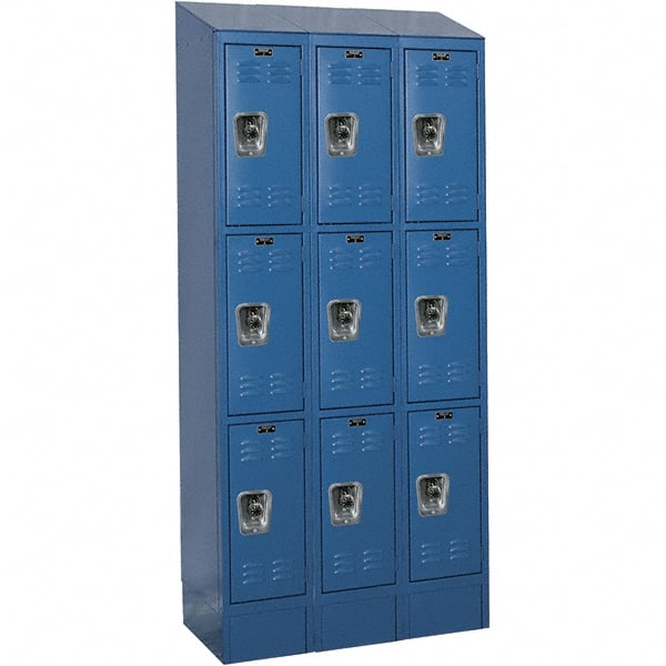 Hallowell - 9 Door, 3 Tier, Ready-Built Wardrobe & Box Lockers - Apex Tool & Supply