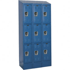 Hallowell - 9 Door, 3 Tier, Ready-Built Wardrobe & Box Lockers - Apex Tool & Supply