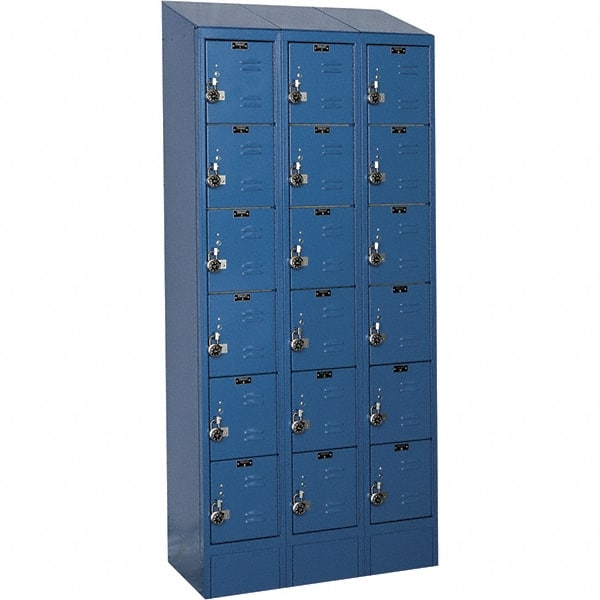 Hallowell - 18 Door, 6 Tier, Ready-Built Wardrobe & Box Lockers - Apex Tool & Supply