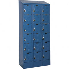 Hallowell - 18 Door, 6 Tier, Ready-Built Wardrobe & Box Lockers - Apex Tool & Supply