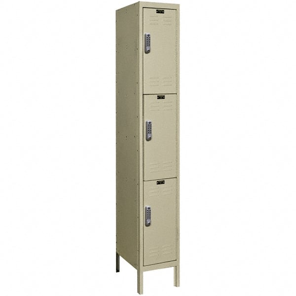 Hallowell - 3 Door, 3 Tier, Electronic Access Lockers - Apex Tool & Supply