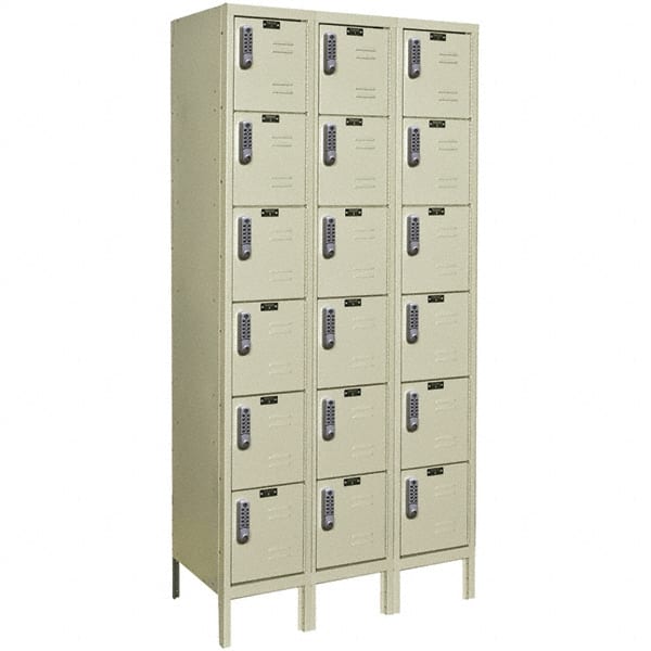 Hallowell - 18 Door, 6 Tier, Electronic Access Lockers - Apex Tool & Supply