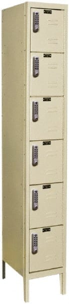 Hallowell - 6 Door, 6 Tier, Electronic Access Lockers - Apex Tool & Supply
