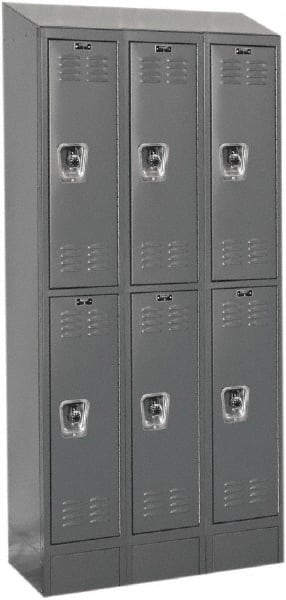 Hallowell - 6 Door, 2 Tier, Ready-Built Wardrobe & Box Lockers - Apex Tool & Supply