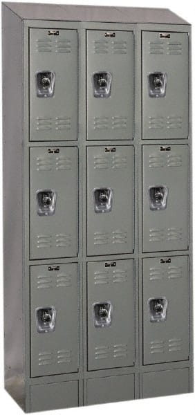 Hallowell - 9 Door, 3 Tier, Ready-Built Wardrobe & Box Lockers - Apex Tool & Supply