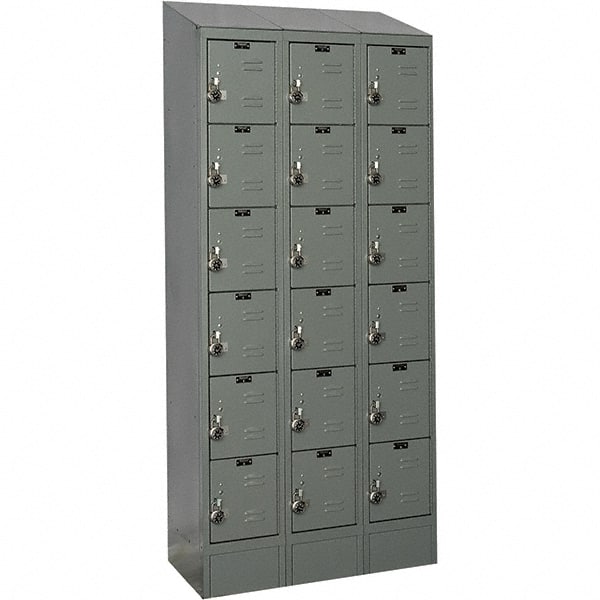 Hallowell - 18 Door, 6 Tier, Ready-Built Wardrobe & Box Lockers - Apex Tool & Supply