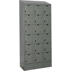 Hallowell - 18 Door, 6 Tier, Ready-Built Wardrobe & Box Lockers - Apex Tool & Supply
