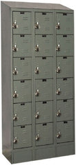 Hallowell - 18 Door, 6 Tier, Ready-Built Wardrobe & Box Lockers - Apex Tool & Supply