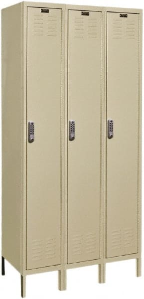 Hallowell - 3 Door, 1 Tier, Electronic Access Lockers - Apex Tool & Supply
