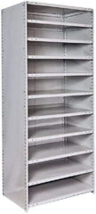 Hallowell - 11 Shelf, 500 Lb. Capacity, Closed Shelving Starter Unit - 36 Inch Wide x 24 Inch Deep x 87 Inch High, Platinum - Apex Tool & Supply