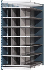 Hallowell - 18 Bin Heavy-Duty Deep Bin Industrial Shelving - 36 Inch Overall Width x 72 Inch Overall Depth x 87 Inch Overall Height, Blue and Platinum Steel Bins - Apex Tool & Supply