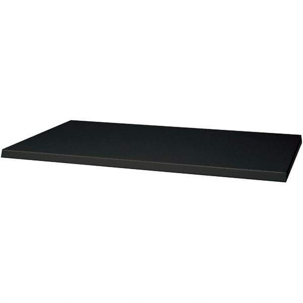 Hallowell - Charcoal, Cold Rolled Sheet Steel, Cabinet Shelf - 48" Wide x 24" Deep x 1" High Body - Apex Tool & Supply