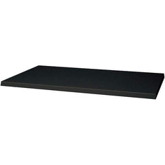 Hallowell - Charcoal, Galvannealed Sheet Steel, Cabinet Shelf - 36" Wide x 21" Deep x 1" High Body - Apex Tool & Supply