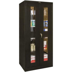 Hallowell - 4 Shelf Visible Storage Cabinet - Steel, 48" Wide x 18" Deep x 78" High, Black - Apex Tool & Supply