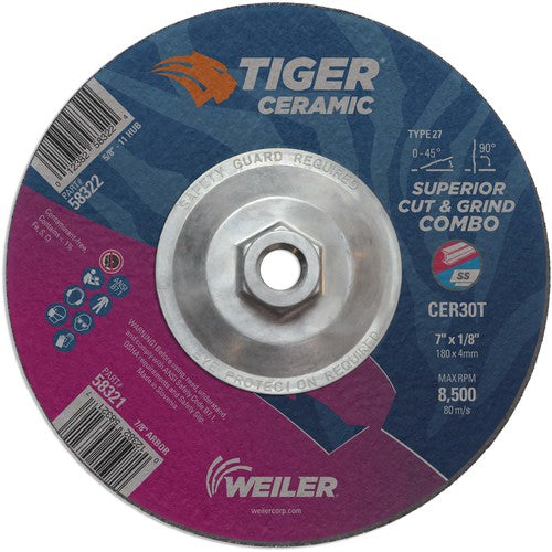 7X1/8 TIGER CERAMIC T27 COMBO WHL - Apex Tool & Supply
