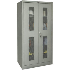 Hallowell - 1 Shelf Wardrobe Storage Cabinet - Steel, 48" Wide x 18" Deep x 72" High, Gray - Apex Tool & Supply