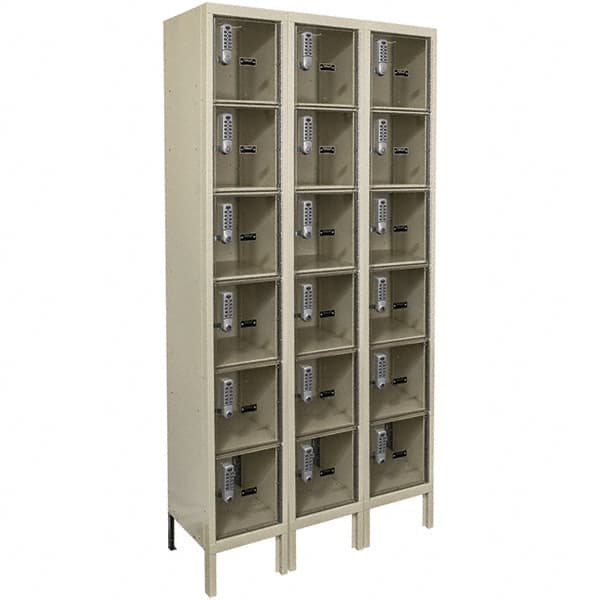 Hallowell - 18 Door, 6 Tier, Safety-View Plus Box Locker - Apex Tool & Supply