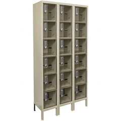 Hallowell - 18 Door, 6 Tier, Safety-View Plus Box Locker - Apex Tool & Supply