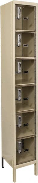 Hallowell - 6 Door, 6 Tier, Safety-View Plus Box Locker - Apex Tool & Supply