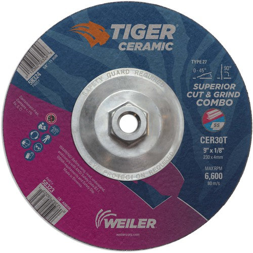 9X1/8 TIGER CERAMIC T27 COMBO WHL - Apex Tool & Supply