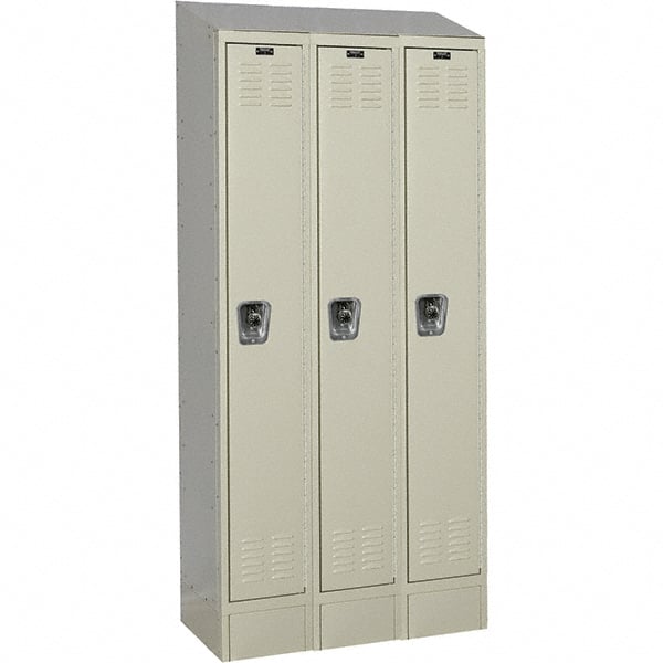 Hallowell - 3 Door, 1 Tier, Ready-Built Wardrobe & Box Lockers - Apex Tool & Supply