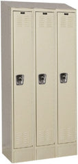 Hallowell - 3 Door, 1 Tier, Ready-Built Wardrobe & Box Lockers - Apex Tool & Supply