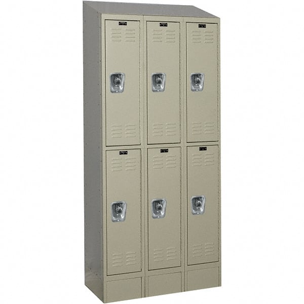 Hallowell - 6 Door, 2 Tier, Ready-Built Wardrobe & Box Lockers - Apex Tool & Supply