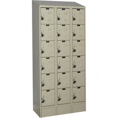 Hallowell - 18 Door, 6 Tier, Ready-Built Wardrobe & Box Lockers - Apex Tool & Supply