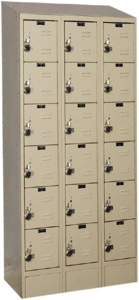 Hallowell - 18 Door, 6 Tier, Ready-Built Wardrobe & Box Lockers - Apex Tool & Supply