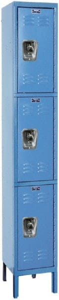 Hallowell - 3 Door, 3 Tier, Ready-Built Wardrobe & Box Lockers - Apex Tool & Supply