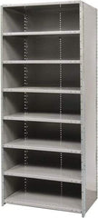Hallowell - 8 Shelf, 800 Lb. Capacity, Free Standing Closed Shelving - 36 Inch Wide x 24 Inch Deep x 87 Inch High, Gray - Apex Tool & Supply