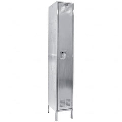 Hallowell - 1 Door, 1 Tier, Stainless Steel Locker - Apex Tool & Supply