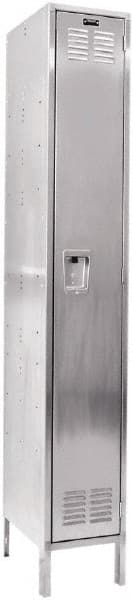 Hallowell - 1 Door, 1 Tier, Stainless Steel Locker - Apex Tool & Supply