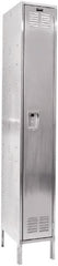 Hallowell - 1 Door, 1 Tier, Stainless Steel Locker - Apex Tool & Supply