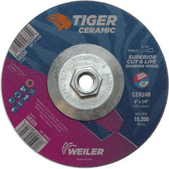 6X1/4 TIGER CERAMIC T27 GRIND WHL - Apex Tool & Supply