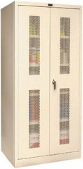 Hallowell - 4 Shelf Visible Storage Cabinet - Steel, 36" Wide x 24" Deep x 72" High, Tan - Apex Tool & Supply