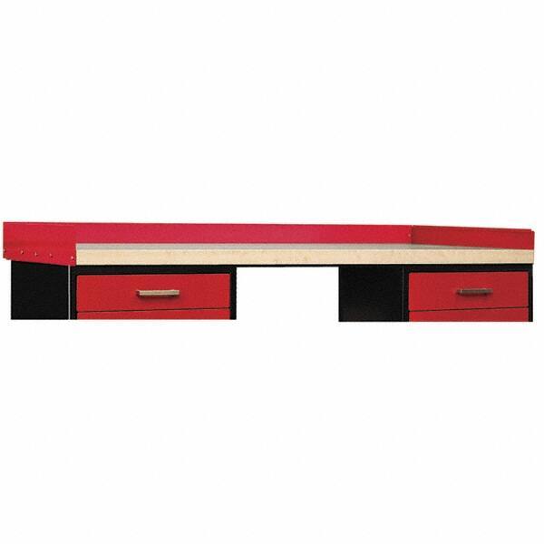 Hallowell - Steel Workbench & Workstation Side and Back Rail Kit - 24" Deep, 4" High, Use with Fort Knox Modular Utility Storage & Workbench System - Apex Tool & Supply