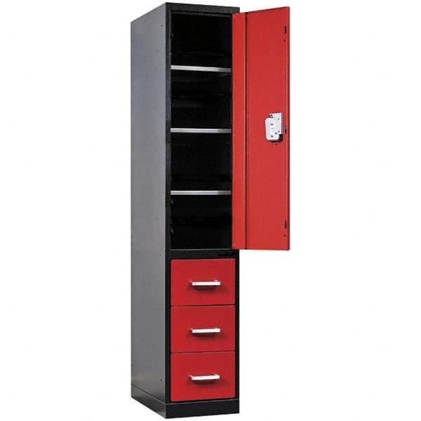 Hallowell - Steel Workbench & Workstation Locker - 24" Deep, 78" High, Use with Fort Knox Modular Utility Storage & Workbench System - Apex Tool & Supply