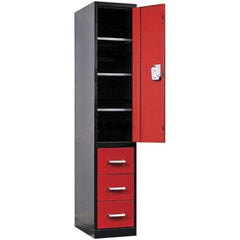 Hallowell - Steel Workbench & Workstation Locker - 24" Deep, 78" High, Use with Fort Knox Modular Utility Storage & Workbench System - Apex Tool & Supply
