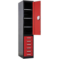 Hallowell - Steel Workbench & Workstation Locker - 24" Deep, 78" High, Use with Fort Knox Modular Utility Storage & Workbench System - Apex Tool & Supply