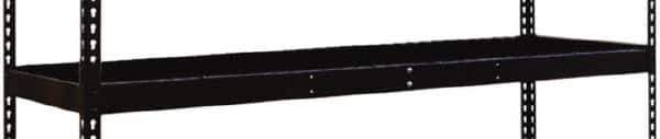 Hallowell - 72" Wide, Open Shelving Accessory/Component - 24" Deep, Use with Black Rivetwell Double Rivet Boltless Shelving - Apex Tool & Supply