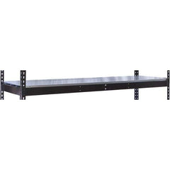 Hallowell - 60" Wide, 3/4 High, Open Shelving Accessory/Component - Steel, 18" Deep, Use with Black Rivetwell Double Rivet Boltless Shelving - Apex Tool & Supply
