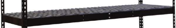 Hallowell - 72" Wide, Open Shelving Accessory/Component - Steel, 24" Deep, Use with Black Rivetwell Double Rivet Boltless Shelving - Apex Tool & Supply