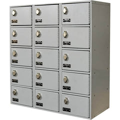 Hallowell - 15 Door, 5 Tier, Mobile Device Locker - Apex Tool & Supply