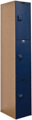 Hallowell - 3 Door, 3 Tier, Solid Plastic Locker - Apex Tool & Supply