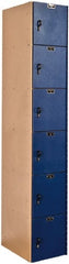 Hallowell - 6 Door, 6 Tier, Solid Plastic Locker - Apex Tool & Supply