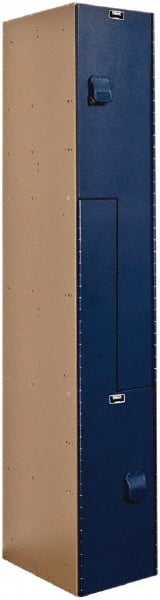 Hallowell - 2 Door, 2 Tier, Solid Plastic Z-Locker - Apex Tool & Supply