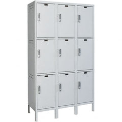 Hallowell - 9 Door, 3 Tier, Charging Station Locker - Apex Tool & Supply