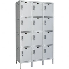 Hallowell - 12 Door, 4 Tier, Charging Station Locker - Apex Tool & Supply